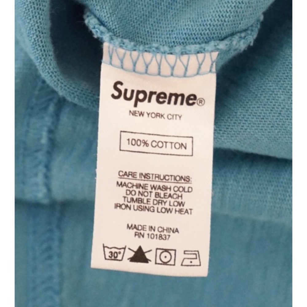 Supreme Men's Short Sleeve Pocket Tee Dusty Blue Large - Picture 6 of 6